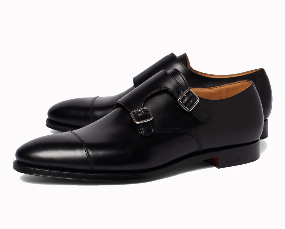 Classic Black Double Monkstrap