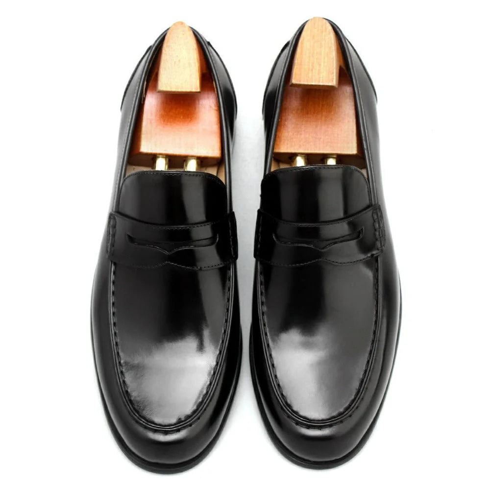 Black Round Loafers