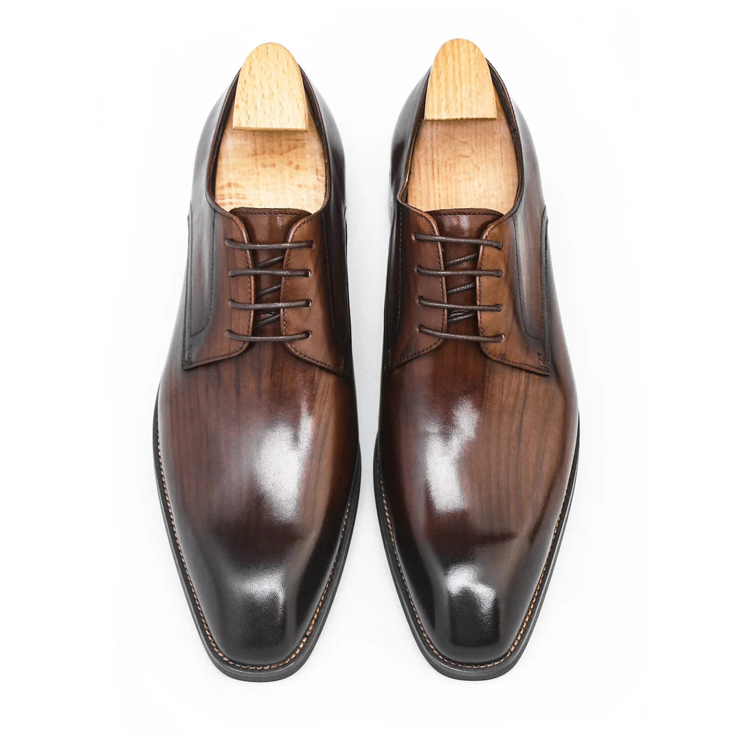 Formal Brown Derby Leather Shoes