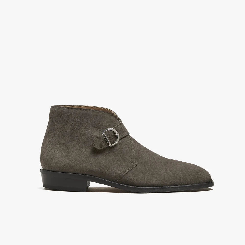 Carlo Gray Suede Leather Boots