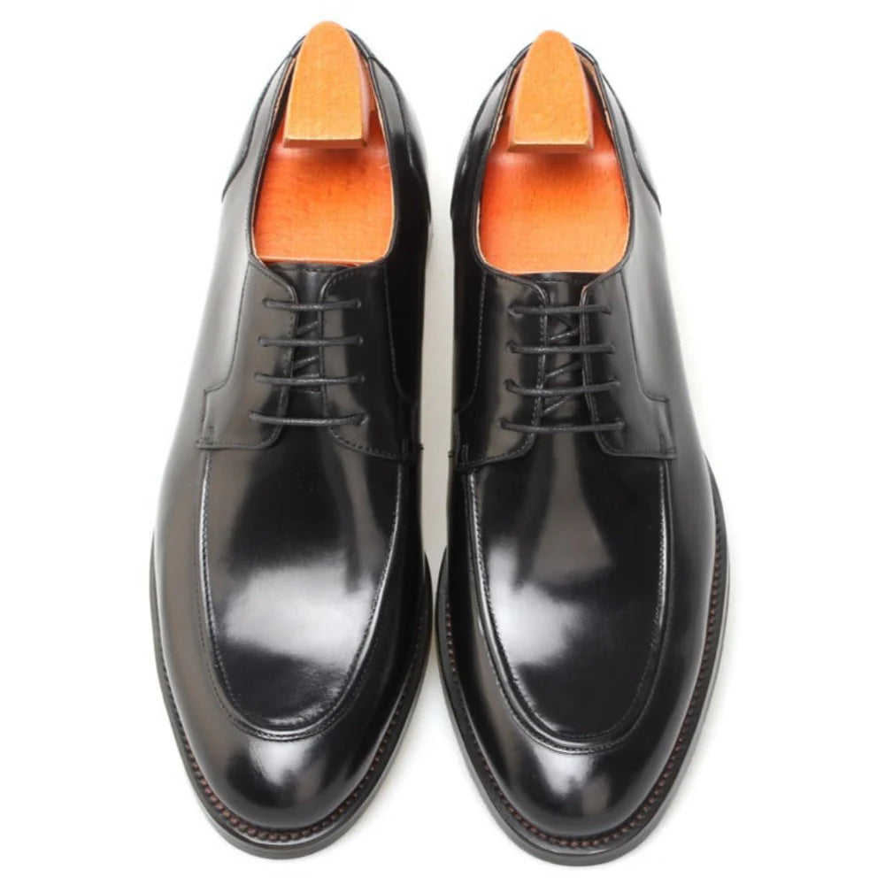 Dark Black Derby Business Shoes
