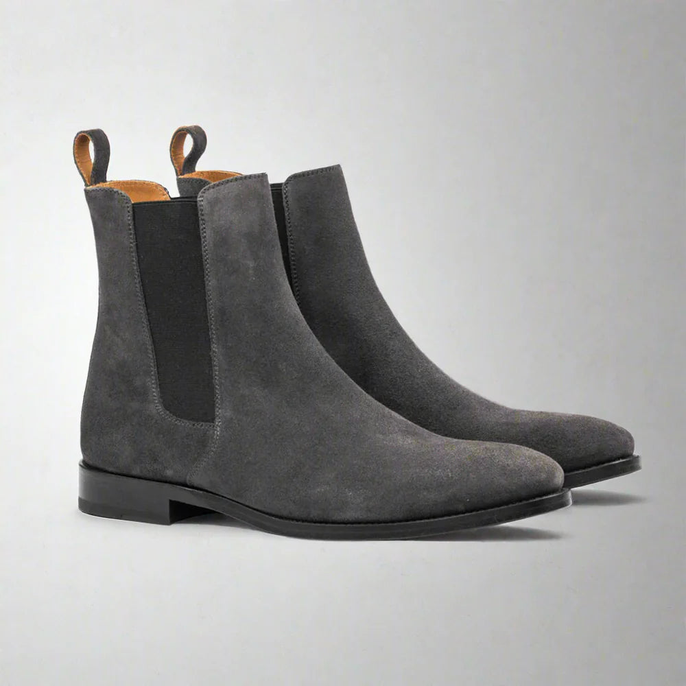 The Grey Suede Chelsea: A Study in Minimalist Luxury