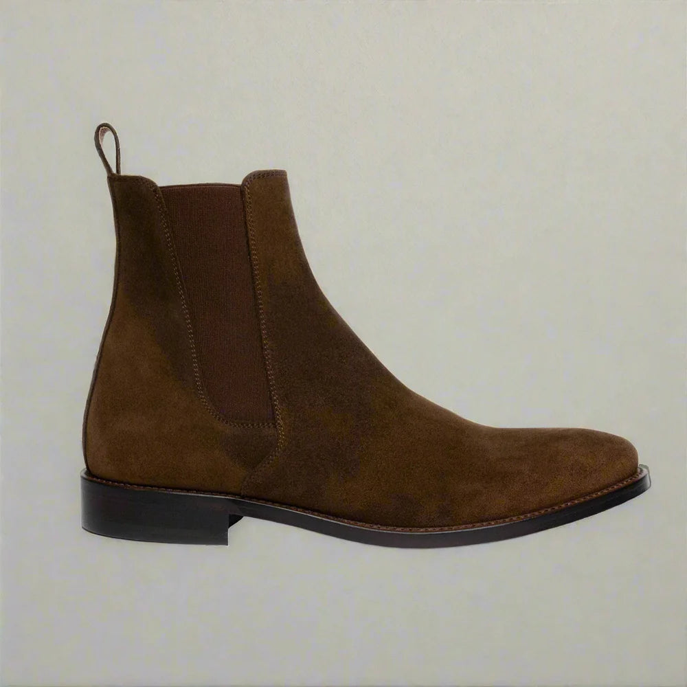 The Core Chelsea Boot | Brown & Black Suede